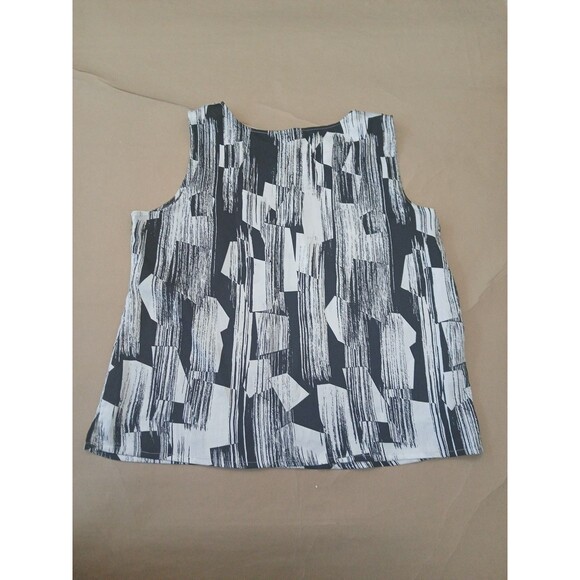 Rafael Womens Blouse Shell XL Gray Abstract Classic Designer Office Career - Picture 5 of 5